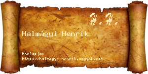 Halmágyi Henrik névjegykártya