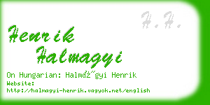 henrik halmagyi business card